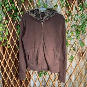 Vintage Y2K Hurley zip up 2000s surf Femme fur lined hoodie